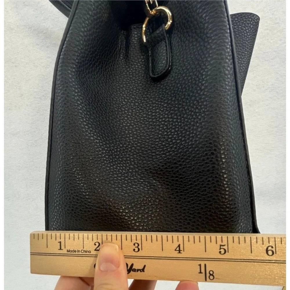 Crossci Black Satchel Bow Accent Shoulder Bag Purse Handbag Glam Feminine